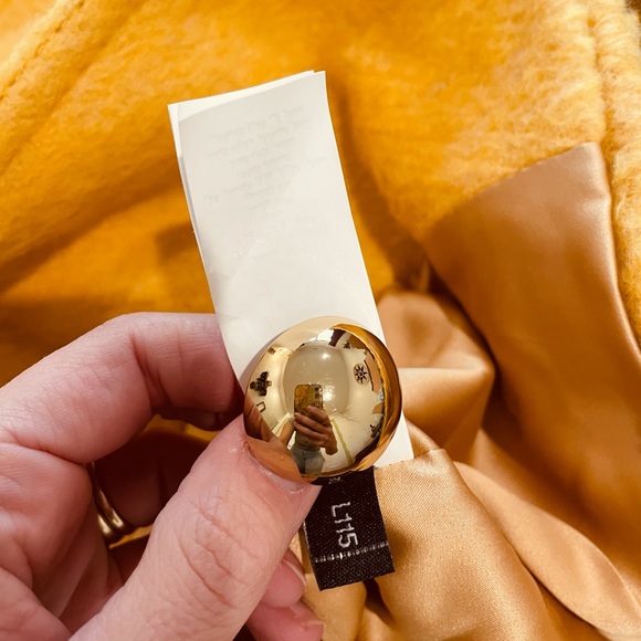 NOT FOR SALE ⭐️ New kate spade fluffy wool faux fur yellow gold coat 2 - Picture 6 of 8